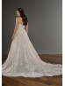 Strapless Sweetheart Neck Ivory Lace Tulle Wedding Dress